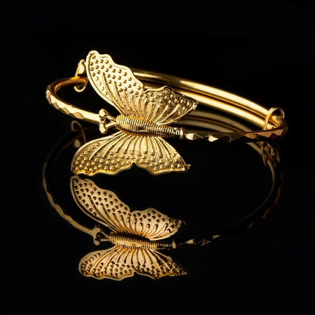 City Girl Brass Gold-plated Minimal Sleek Bracelet