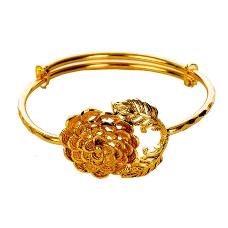 City Girl Brass Gold-plated Geometric Statement Bracelet