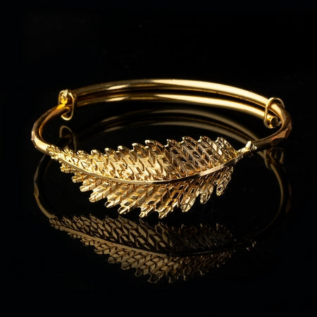City Girl Brass Gold-plated Wide Cuff Bracelet