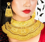 City Girl Brass Gold-plated Gold Jewellery Set (Pack of 1) – Modern Ethnic Elegance