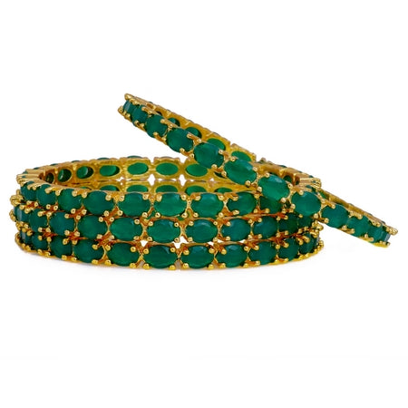 City Girl AD Bangles with Gold Plating – Royal Edition (2 Sets, 8 Bangles)