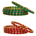 City Girl AD Bangles with Gold Plating – Royal Edition (2 Sets, 8 Bangles)