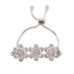 City Girl AD Brass Black Rose-Plated Stone-Studded Bracelet with Adjustable Chain (Free Size)