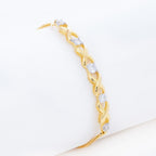 City Girl AD Brass Rhodium-Plated Bracelet – Contemporary Bold Adjustable Chain