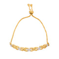 City Girl AD Brass Rhodium-Plated Bracelet – Contemporary Bold Adjustable Chain