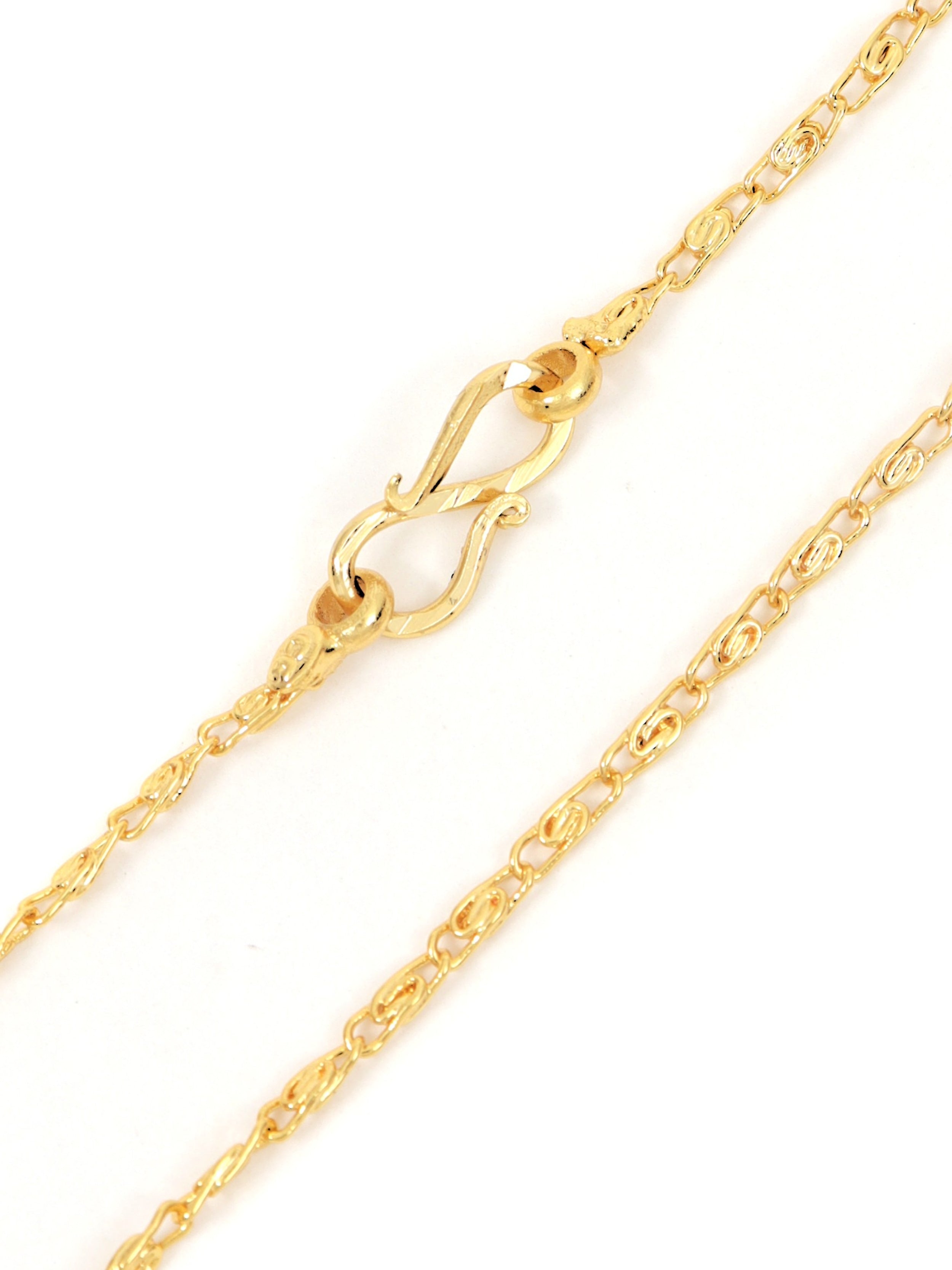 City Girl Jewellery 24CT Gold Plated Chain for Women & Girls | 20 Inch Lightweight Copper Chain Necklace | Gold Replica Daily Wear Necklace | Skin Friendly, Rash Free, Durable Fashion Jewellery for Casual, Office & Party Wear (CN 417)