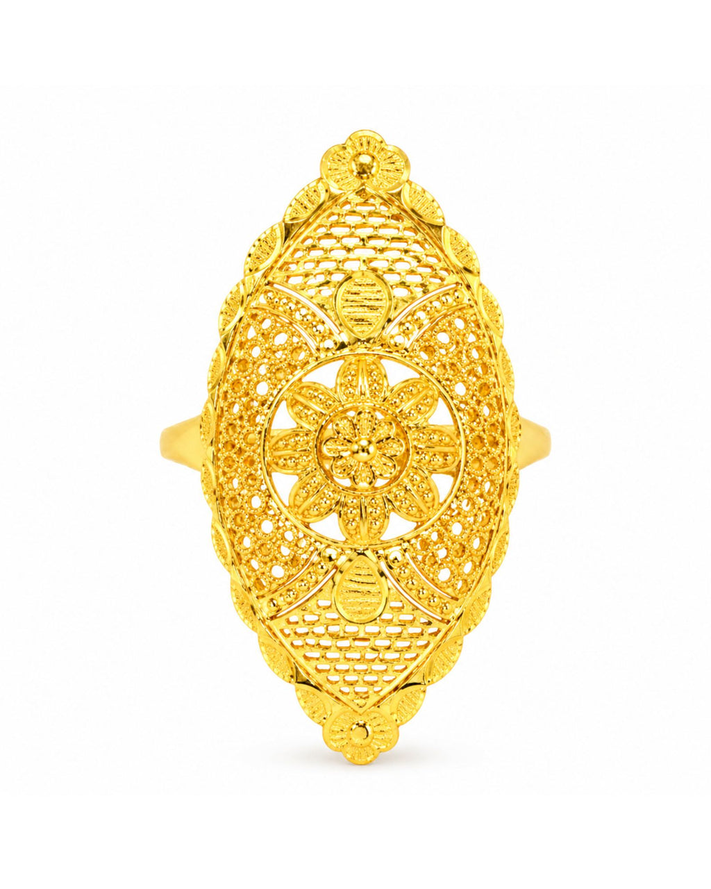 City Girl 24Ct Gold Plated Finger Ring – Elegant Designer Statement Ring for Women | Party & Daily Wear
