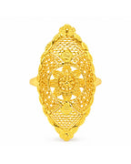 City Girl 24Ct Gold Plated Finger Ring – Elegant Designer Statement Ring for Women | Party & Daily Wear