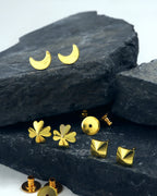 gold plated designer stud earrings
