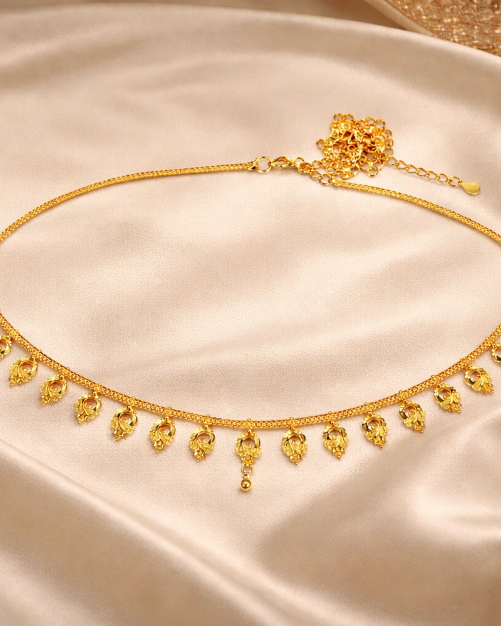 City Girl Traditional Gold Plated Kamarband for Women | Ethnic Waist Belt with Paisley Design | Adjustable Bridal & Festive Wear Jewelry