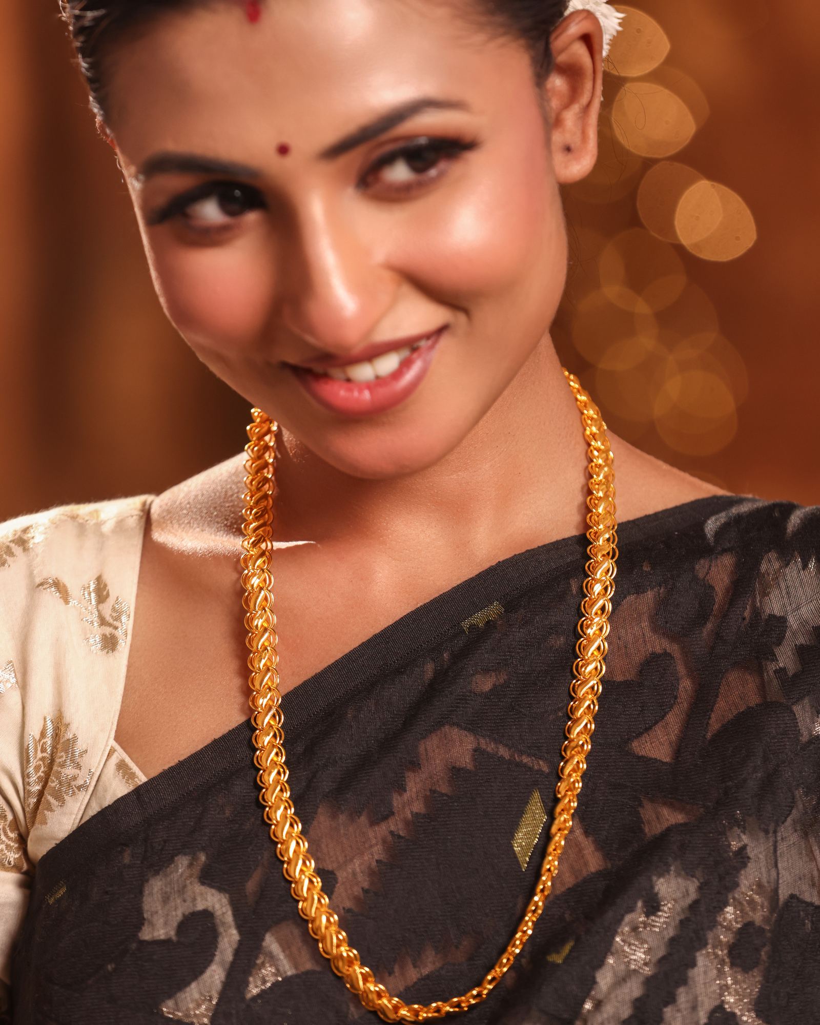 City Girl 24Ct Gold Plated Copper Chain Necklace for Women – Premium Designer Braided Chain | Party & Daily Wear