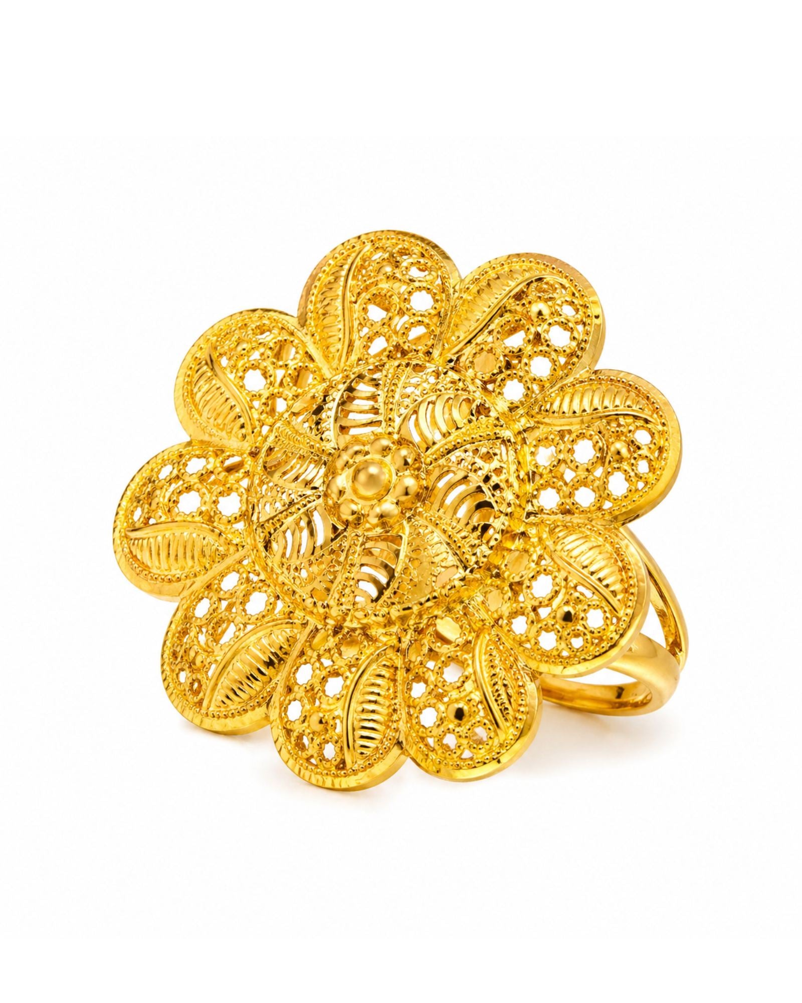 City Girl 24Ct Gold Plated Finger Ring – Elegant Designer Statement Ring for Women | Party & Daily Wear