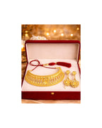 MANIKYA Gold Plated Copper Choker Necklace Set for Women | Bridal Wedding Jewellery Set with Earrings | Traditional Ethnic Party Wear