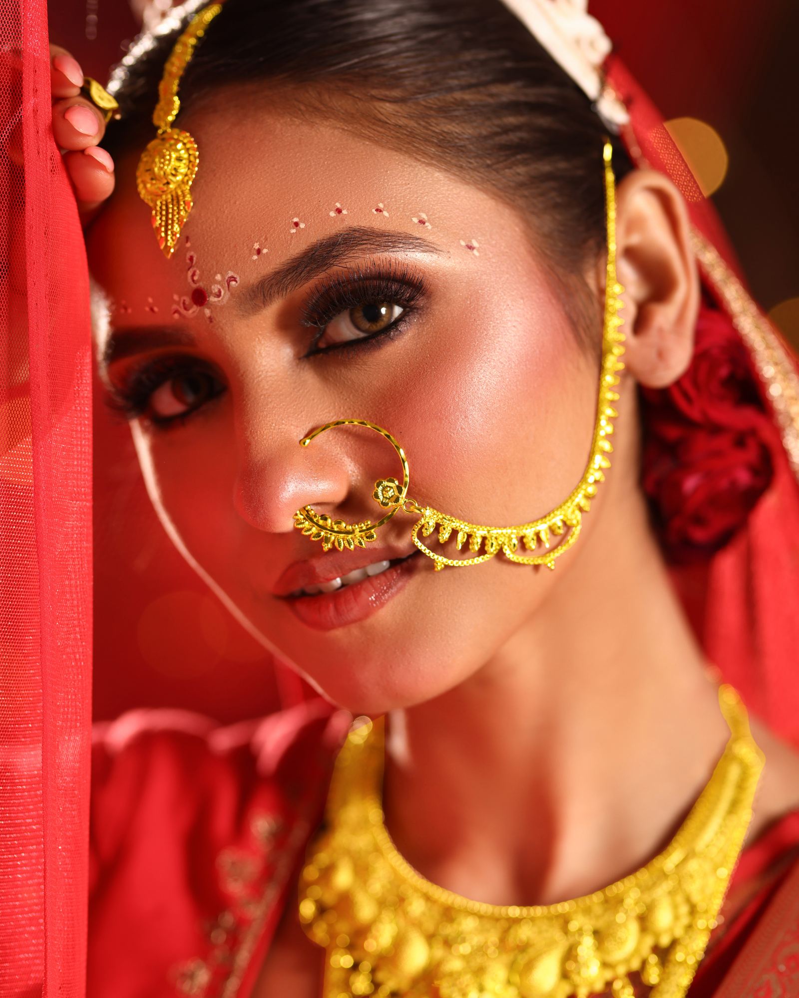 City Girl 24Ct Gold Plated Copper Maang Tikka – Traditional Bridal Matha Patti Style Forehead Jewelry for Wedding & Festive Wear
