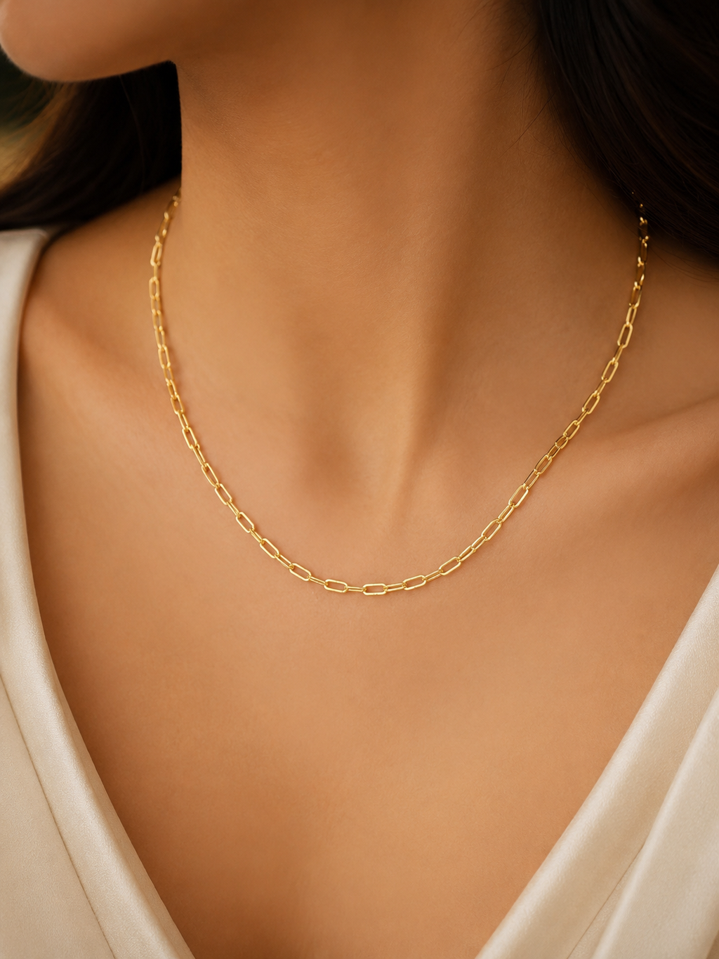City Girl Jewellery 24CT Gold Plated Chain for Women & Girls | 20 Inch Lightweight Copper Chain Necklace | Gold Replica Daily Wear Necklace | Skin Friendly, Rash Free, Durable Fashion Jewellery for Casual, Office & Party Wear