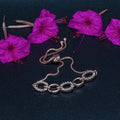 City Girl AD Brass Black Rose-Plated Bracelet – Statement Stone-Studded Adjustable Chain