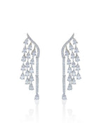 City Girl AD Rhodium-Plated CZ Stone Stud Earrings for Women and Girls (AD ER 14)