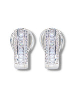 City Girl AD Rhodium-Plated CZ Stone Stud Earrings for Women and Girls (AD BALI 1 RHODIUM)