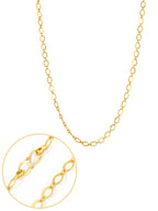 City Girl Jewellery 24KT Gold Plated 24 Inch Chain for Men & Women | 4mm Oval Link Necklace | Lightweight 6g Gold Replica Chain | Copper Base | Anti-Rash | Daily Wear Fashion Jewellery