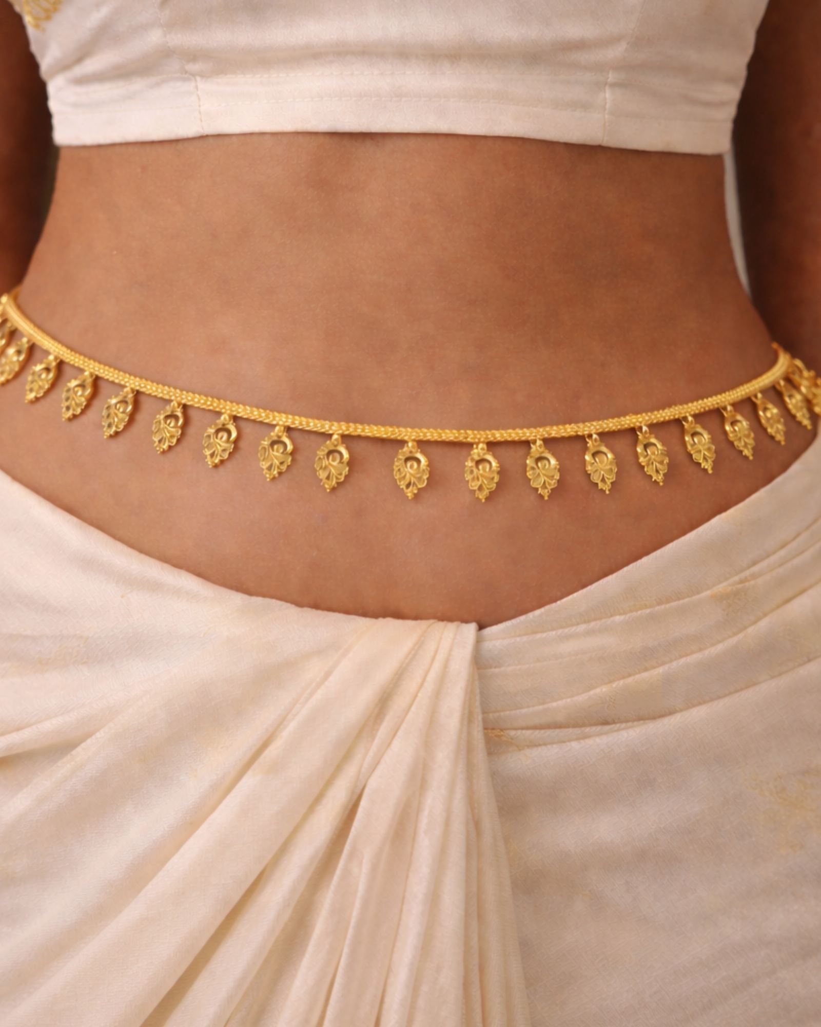City Girl Traditional Gold Plated Kamarband for Women | Ethnic Waist Belt with Paisley Design | Adjustable Bridal & Festive Wear Jewelry