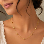City Girl Jewellery 24 Inch Gold Plated Beaded Chain Necklace for Women | 6g Lightweight | Elegant Daily Wear Fashion Chain | Traditional & Casual Jewellery | Gift for Women & Girls