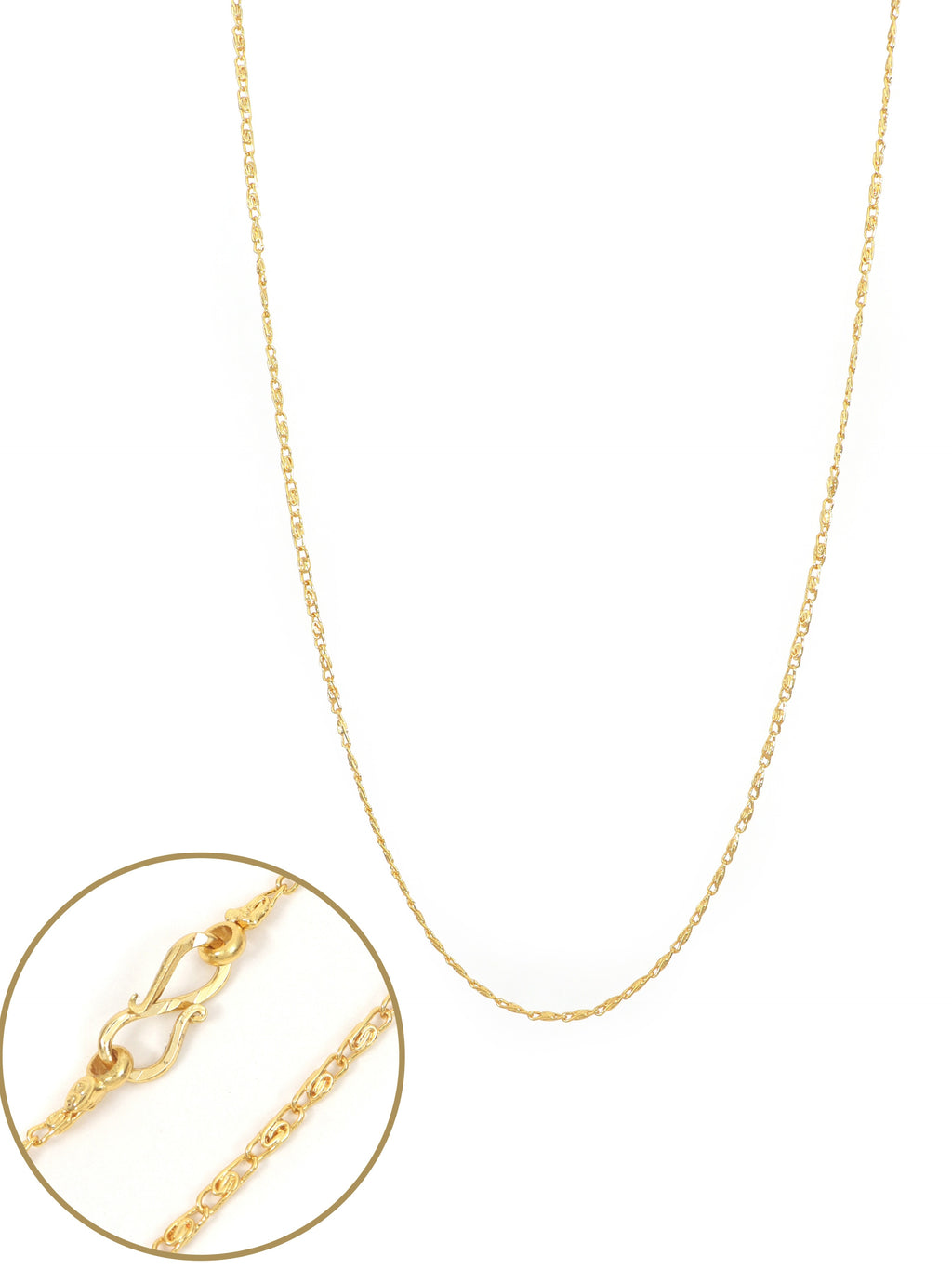 City Girl Jewellery 24CT Gold Plated Chain for Women & Girls | 20 Inch Lightweight Copper Chain Necklace | Gold Replica Daily Wear Necklace | Skin Friendly, Rash Free, Durable Fashion Jewellery for Casual, Office & Party Wear (CN 417)