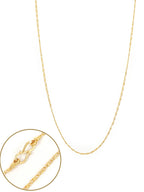 City Girl Jewellery 24CT Gold Plated Chain for Women & Girls | 20 Inch Lightweight Copper Chain Necklace | Gold Replica Daily Wear Necklace | Skin Friendly, Rash Free, Durable Fashion Jewellery for Casual, Office & Party Wear (CN 417)