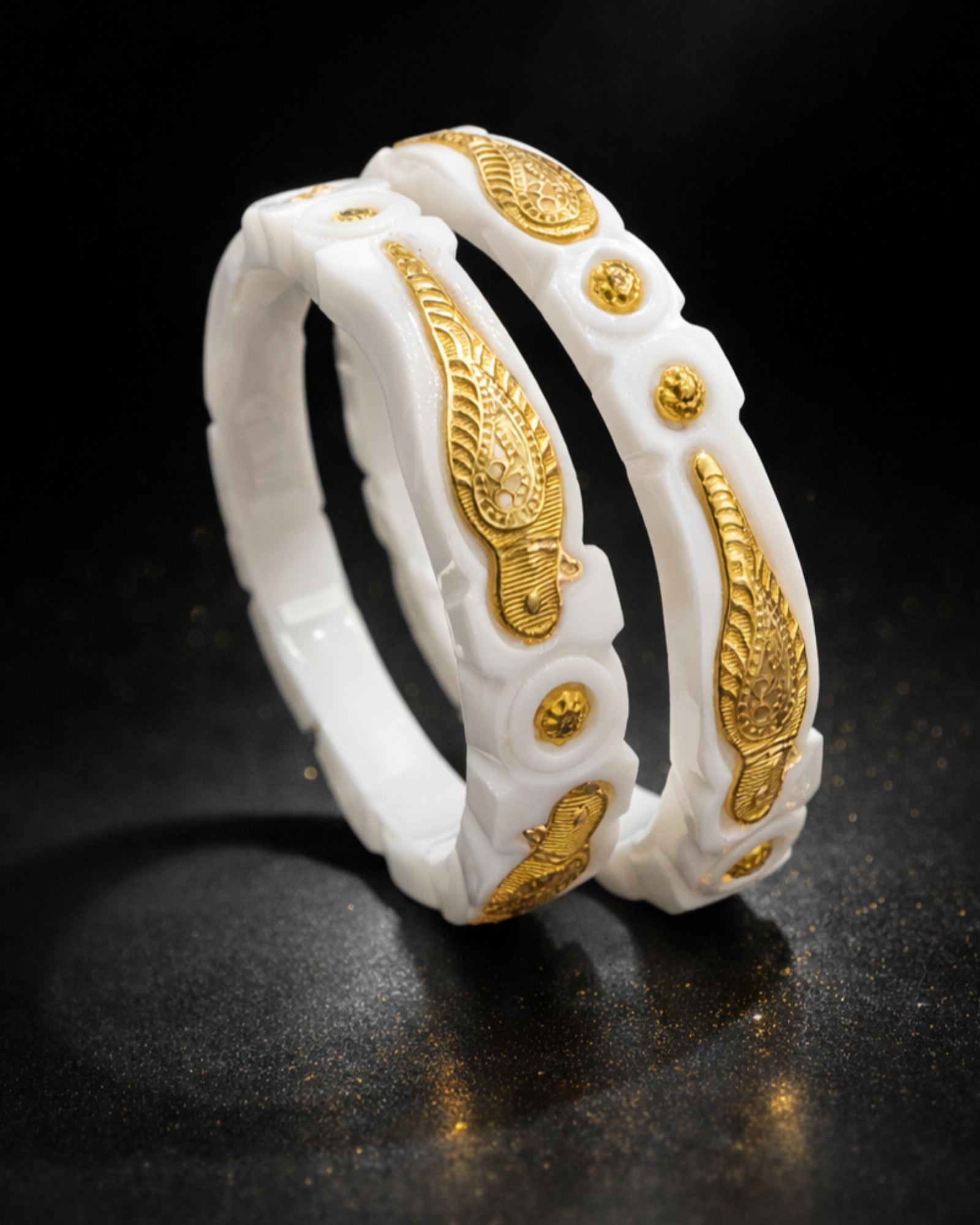 City Girl 24CT Gold Plated Sakha Set – Traditional Kada Pair with 6 Months Plating Guarantee