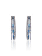 City Girl Shimmer Rhodium-Plated Elegant Curve Design Studs