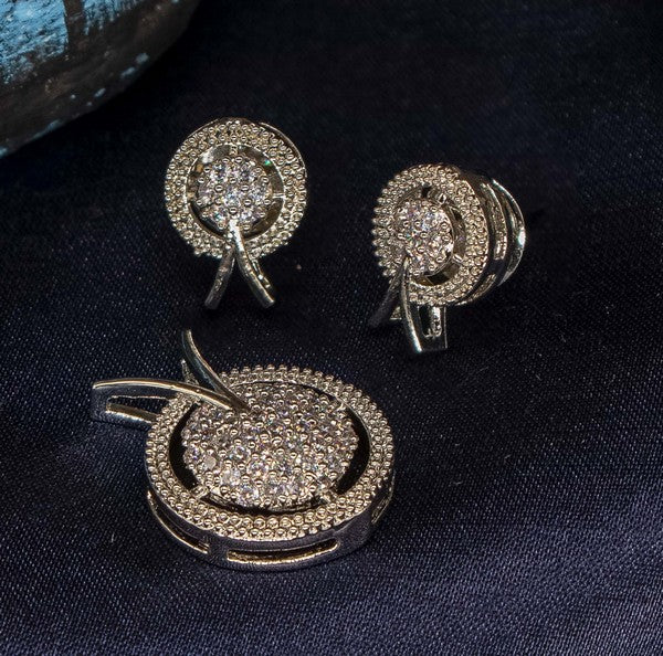 City Girl AD Brass Radiant Noor Pendant Set