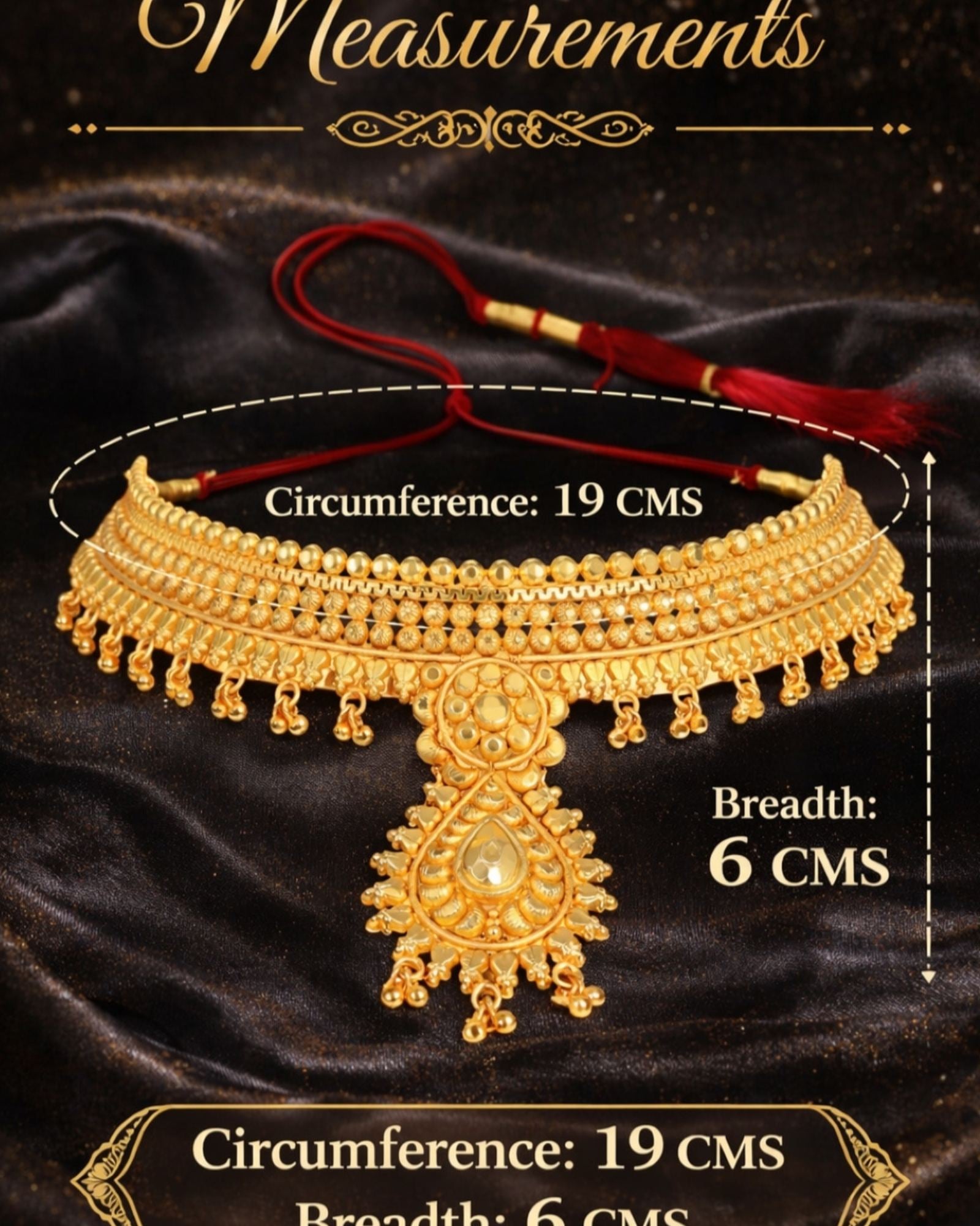 MANIKYA Gold Plated Copper Choker Necklace Set for Women | Bridal Wedding Jewellery Set with Earrings | Traditional Ethnic Party Wear