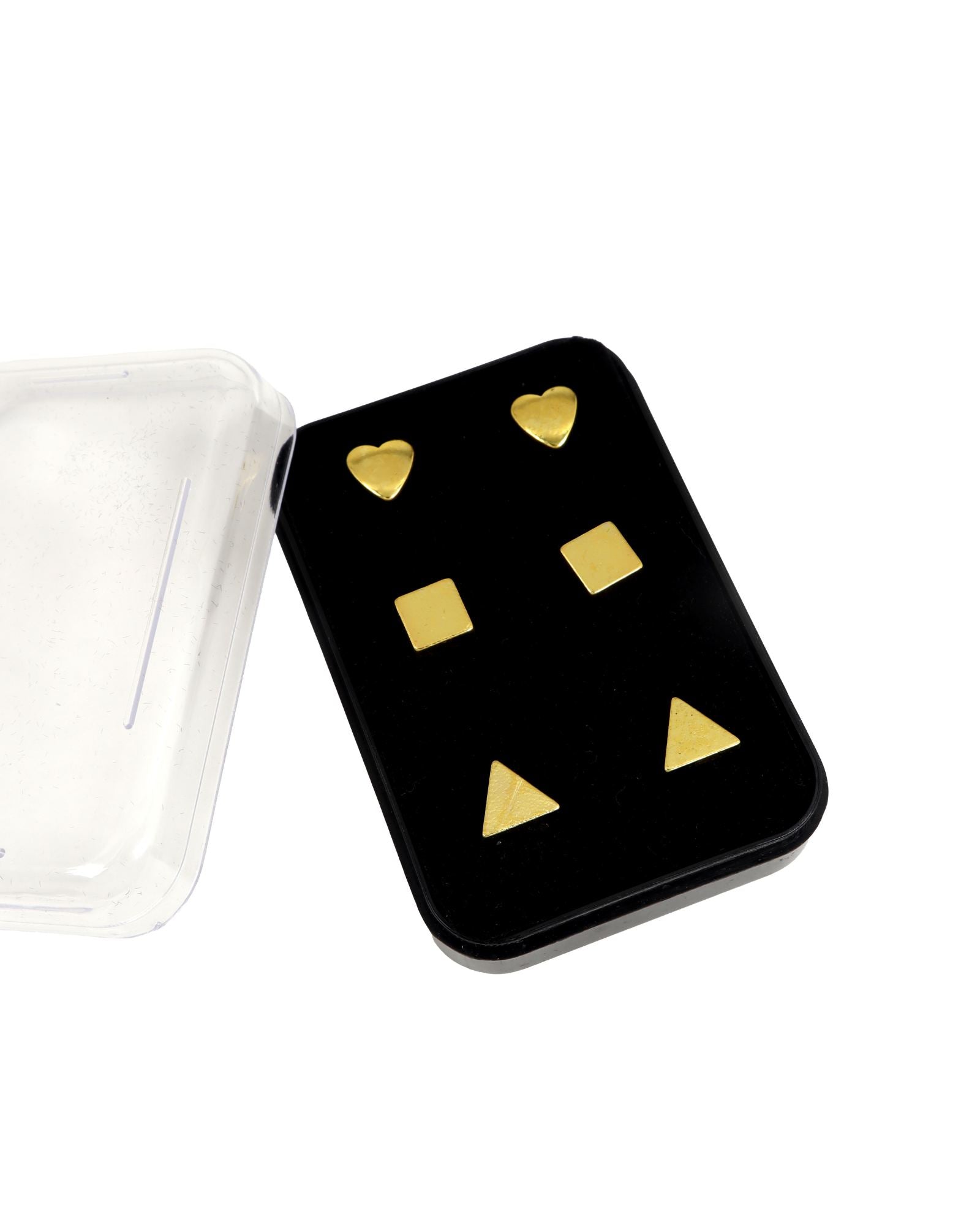 CITY GIRL Anti-Tarnish 24CT Gold Plated Designer Stud Earrings Pack of 3 | Molten Gold Style Fashion Daily Wear  Jewellery for Women