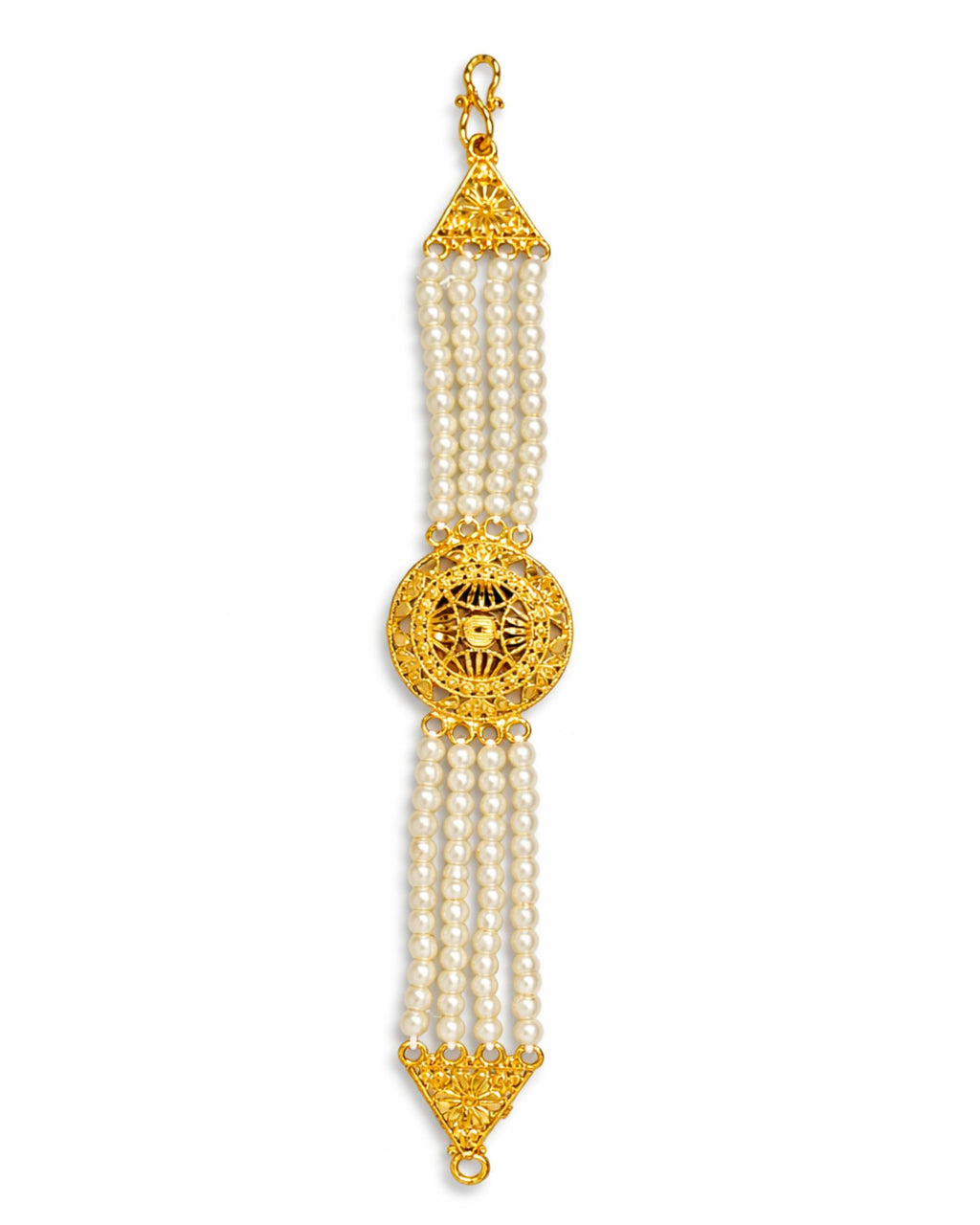 City Girl 24CT Gold Plated Long Layered Haram Set | Copper Base Traditional Necklace | 30 Inch Long Necklace with 3 cm Earrings | Ethnic Jewellery for Women