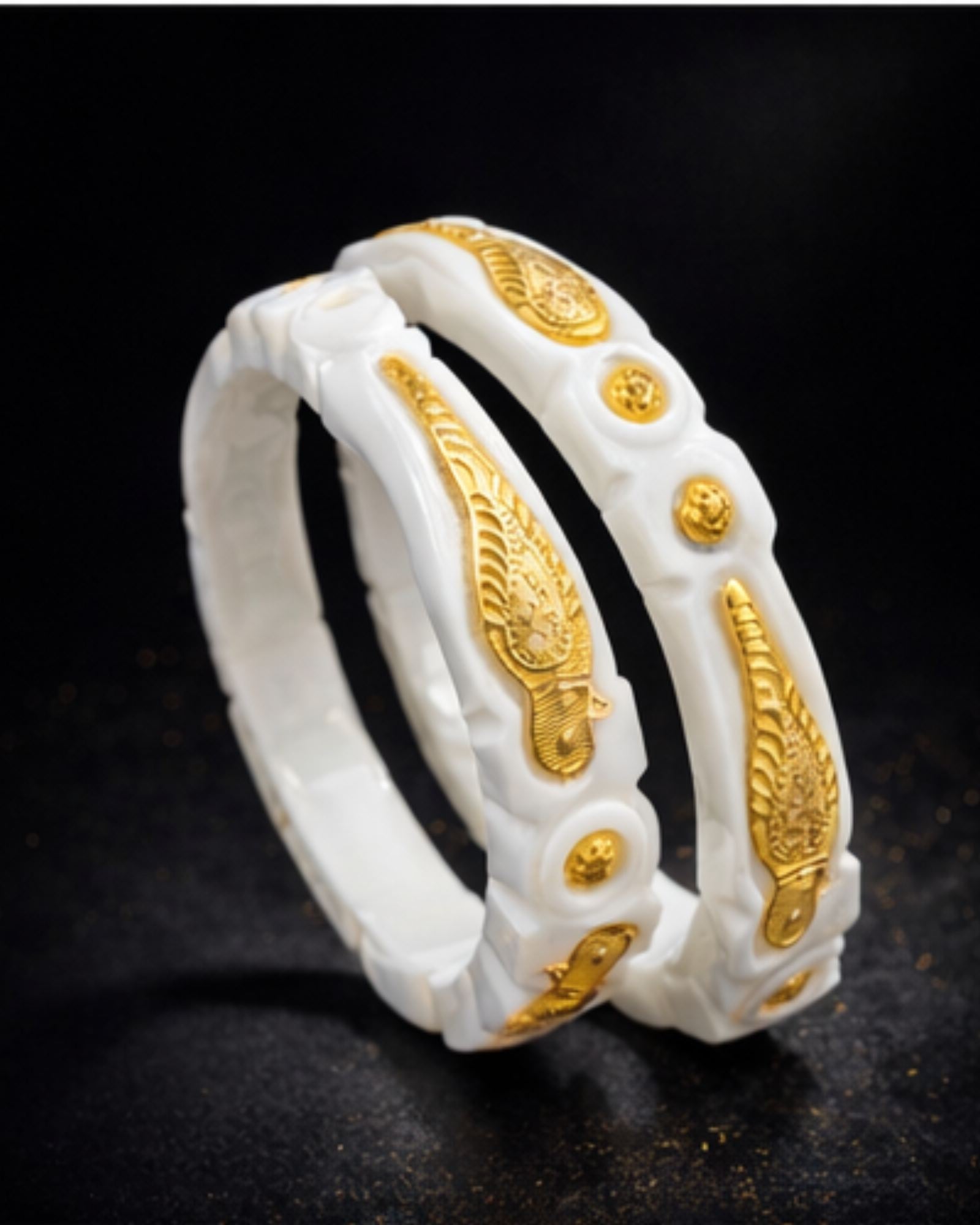 City Girl 24CT Gold Plated Sakha Set – Traditional Kada Pair with 6 Months Plating Guarantee