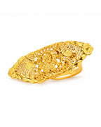 City Girl 24Ct Gold Plated Finger Ring – Elegant Designer Statement Ring for Women | Party & Daily Wear