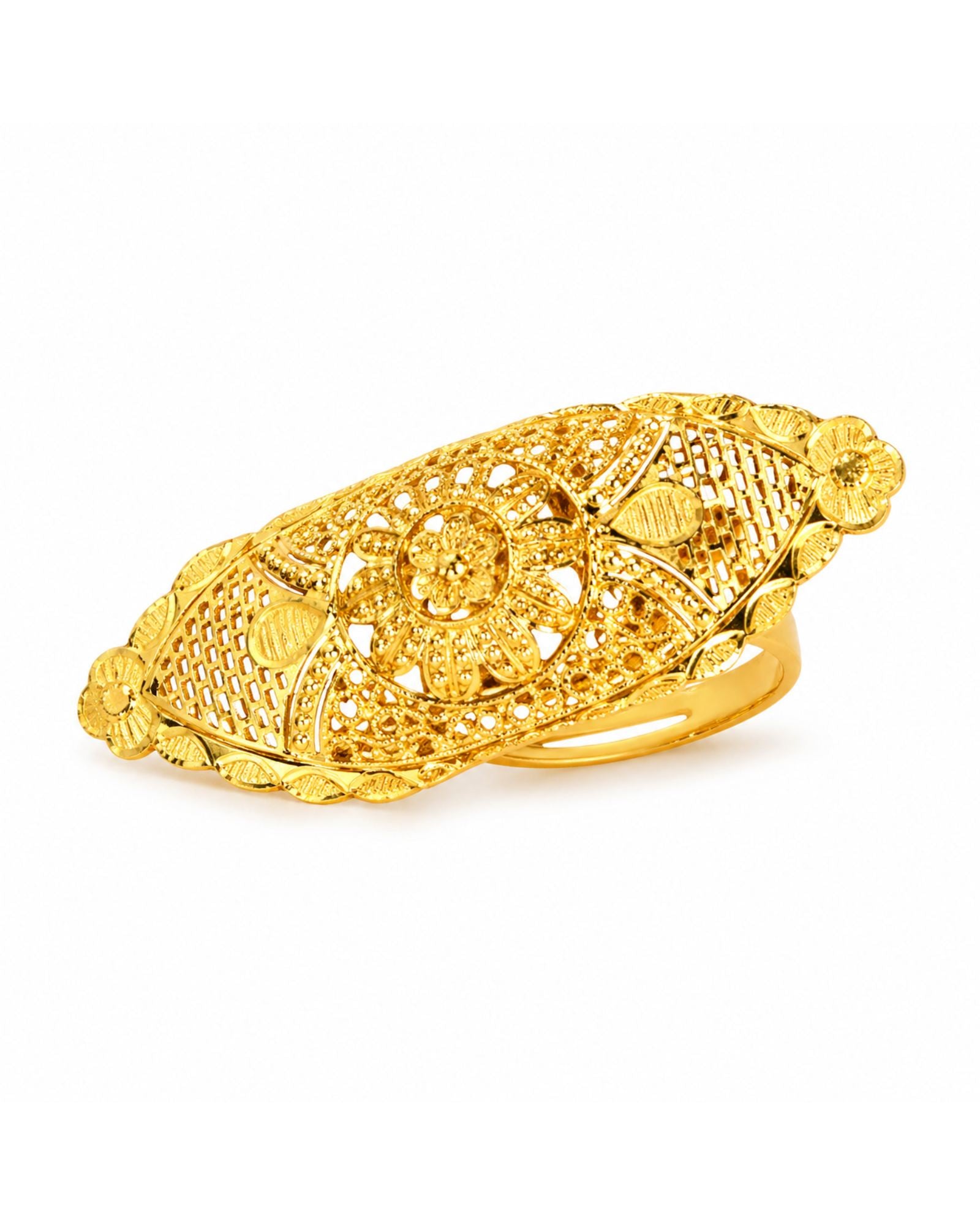City Girl 24Ct Gold Plated Finger Ring – Elegant Designer Statement Ring for Women | Party & Daily Wear