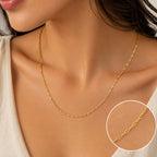 City Girl 24CT Gold Plated Designer Chain Necklace for Women | 24 Inch Daily Wear Chain (CN 237)