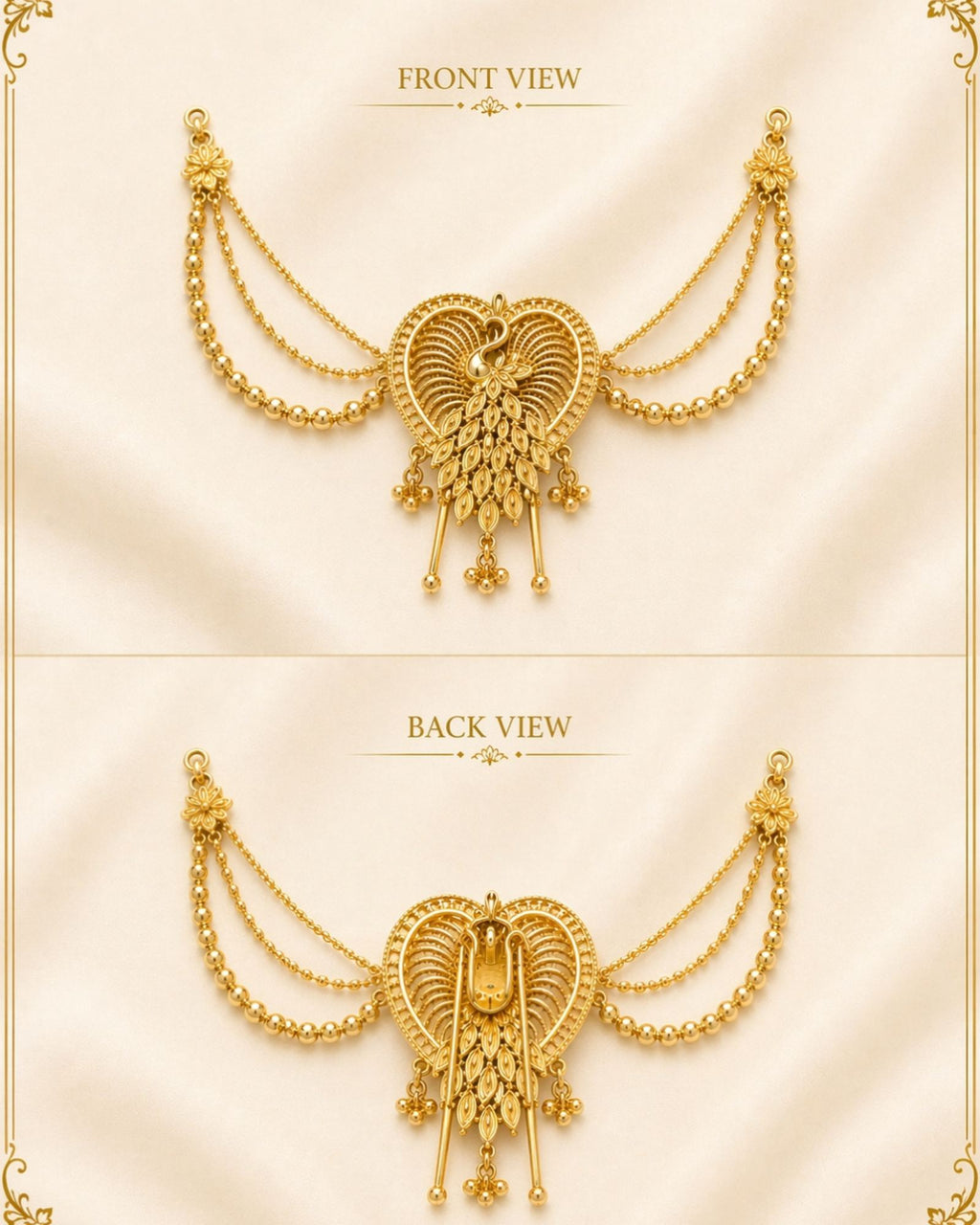 MANIKYA Gold Plated Copper Juda Pin for Women