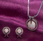 City Girl AD Brass Radiant Noor Pendant Set