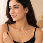City Girl Jewellery 24CT Gold Plated Twisted Snake Chain Necklace for Women & Girls | 20 Inch Copper Gold Replica Chain | Lightweight, Rash Free & Skin Friendly | Premium Fashion Jewellery for Daily Wear, Office, Party & Festive Wear (CN 426)