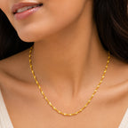 City Girl Jewellery 24CT Gold Plated Twisted Snake Chain Necklace for Women & Girls | 20 Inch Copper Gold Replica Chain | Lightweight, Rash Free & Skin Friendly | Premium Fashion Jewellery for Daily Wear, Office, Party & Festive Wear (CN 426)