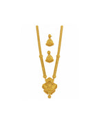 City Girl 24K Gold Plated Traditional Necklace Set with Matching Earring