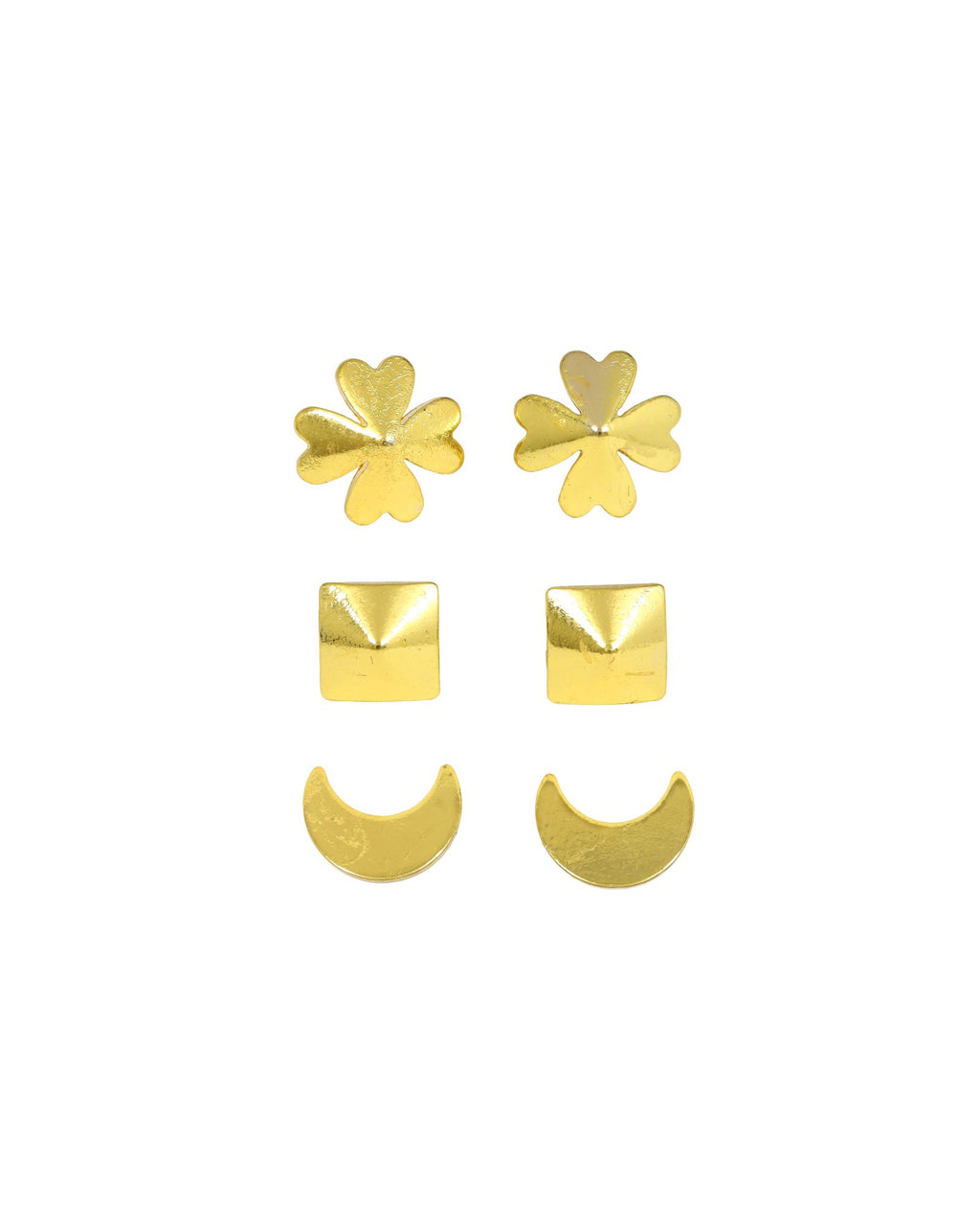 gold plated designer stud earrings