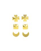 gold plated designer stud earrings