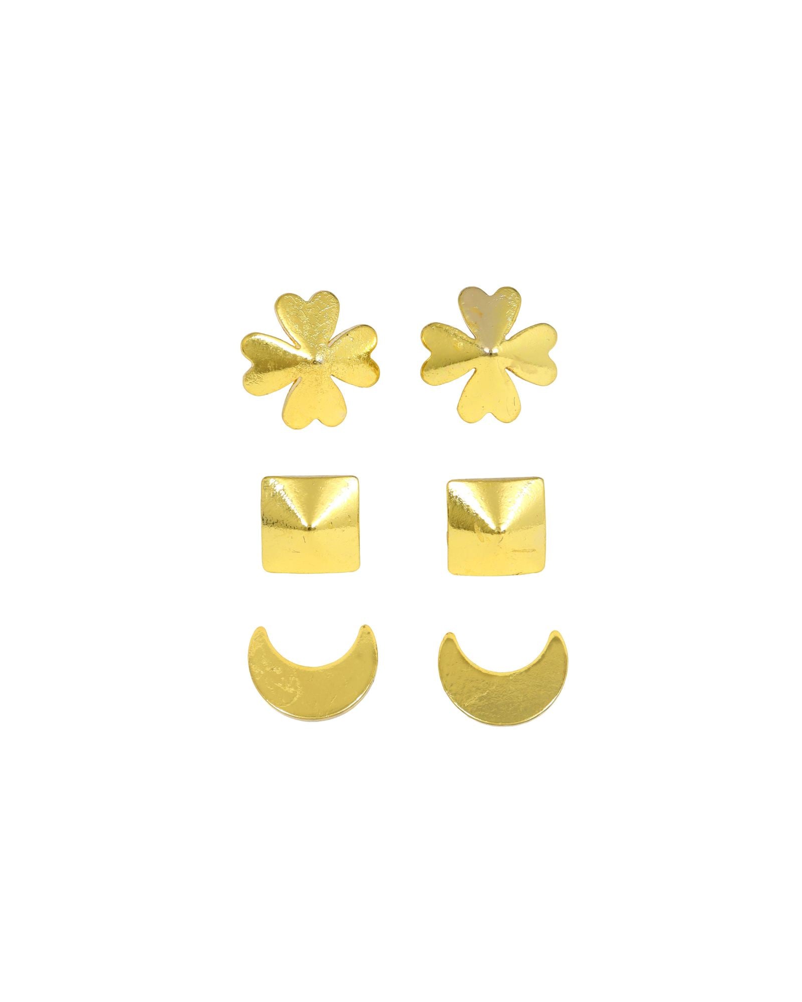 gold plated designer stud earrings