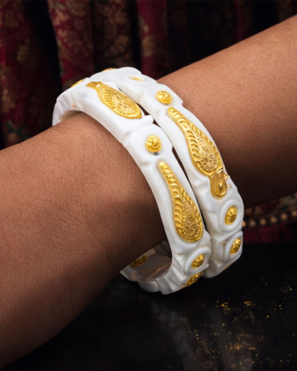 City Girl 24CT Gold Plated Sakha Set – Traditional Kada Pair with 6 Months Plating Guarantee