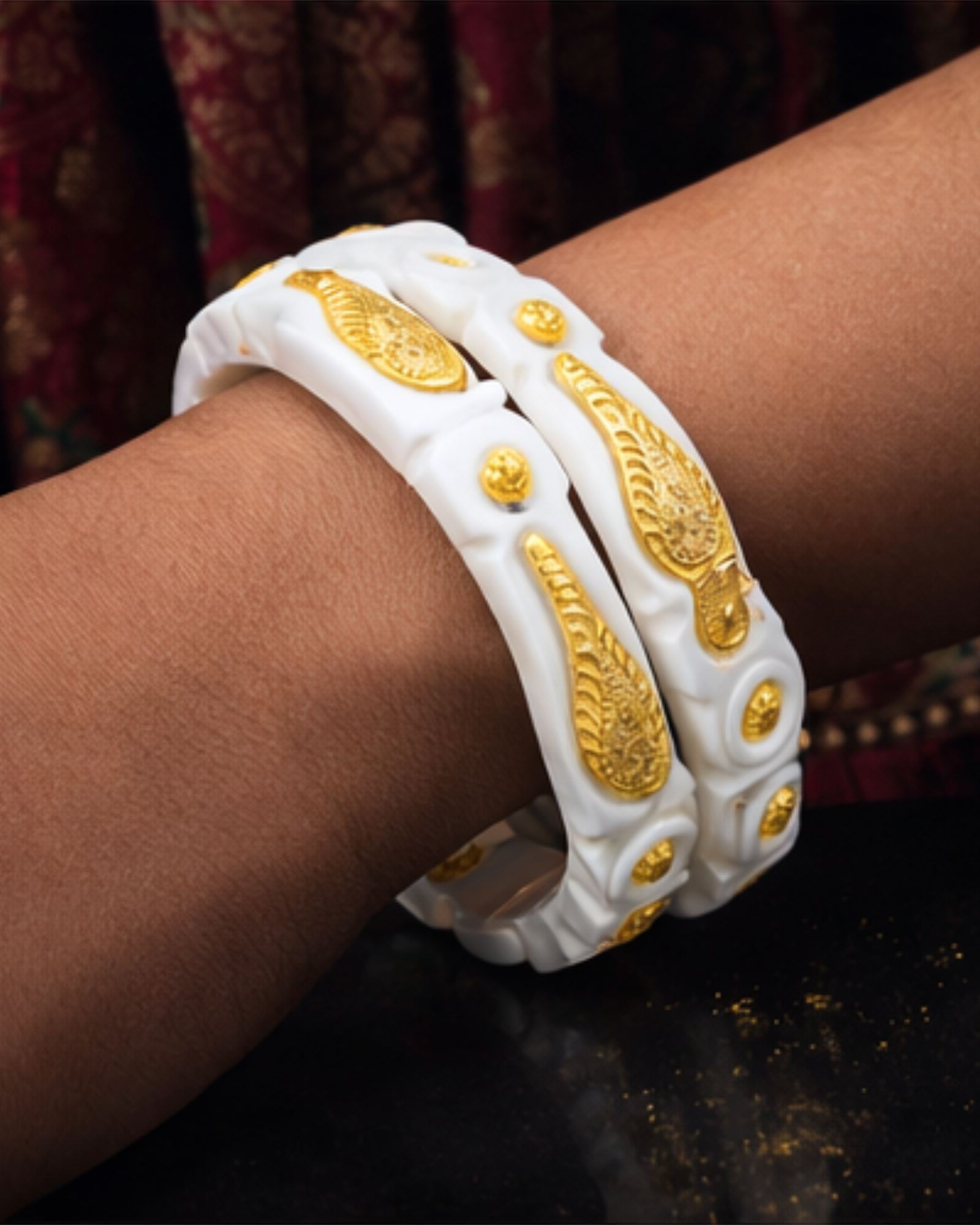 City Girl 24CT Gold Plated Sakha Set – Traditional Kada Pair with 6 Months Plating Guarantee