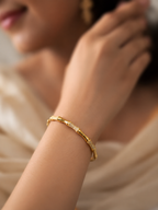 City Girl Jewellery Gold Plated American Diamond Bracelet for Women | Openable Kada Bracelet | CZ Stone Studded Elegant Bangle | Lightweight Daily Wear & Party Wear Bracelet | Anniversary, Wedding & Gift for Women