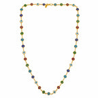 City Girl Jewellery 24K Gold Plated Evil Eye Chain Necklace for Women | Anti-Tarnish | Hypoallergenic | Multicolor Enamel Beads | Lightweight Daily Wear Jewellery | 24 Inch (CN 1743)