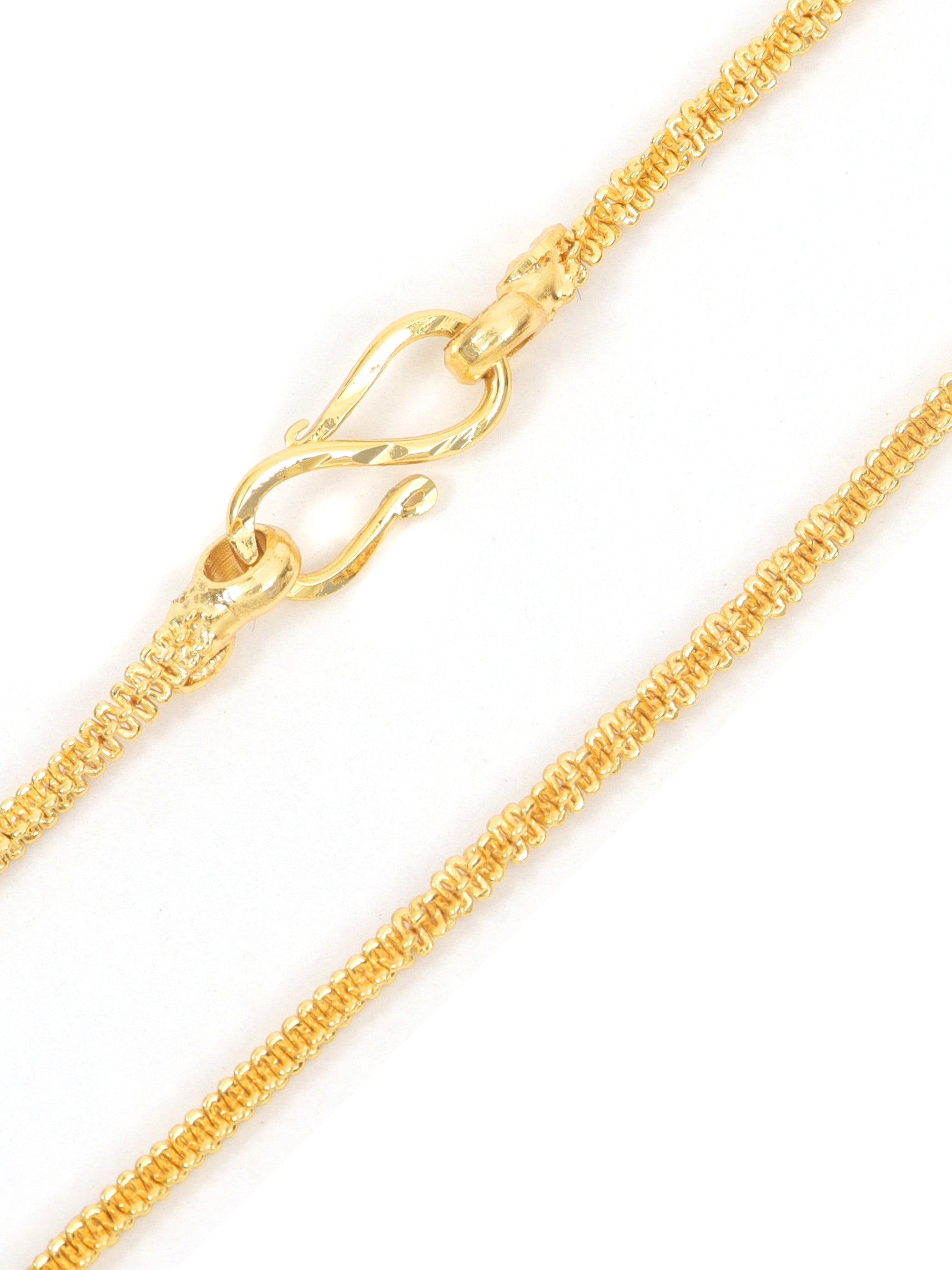 City Girl Jewellery 24 CT Gold Plated Unisex Chain for Men & Women, 24 Inch, 1mm Thickness, 10 g Lightweight Copper Chain, Skin Friendly, Gold Replica Daily Wear Necklace